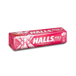 HALLS STICK CANDY VITA C STRAW 34G
