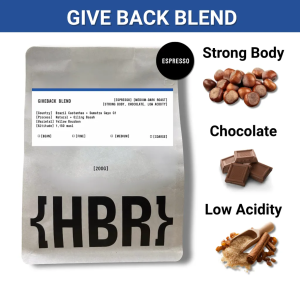 Give-Back Espresso Blend Coffee Bean | Medium-Dark Roast 100% Arabica Whole Bean