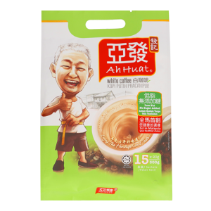 AH HUAT LOW FAT NO SUGAR WHITE COFFEE 15 X 20G