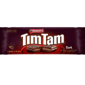 ARNOTT'S TIM TAM DARK CHOCOLATE BISCUITS 200G